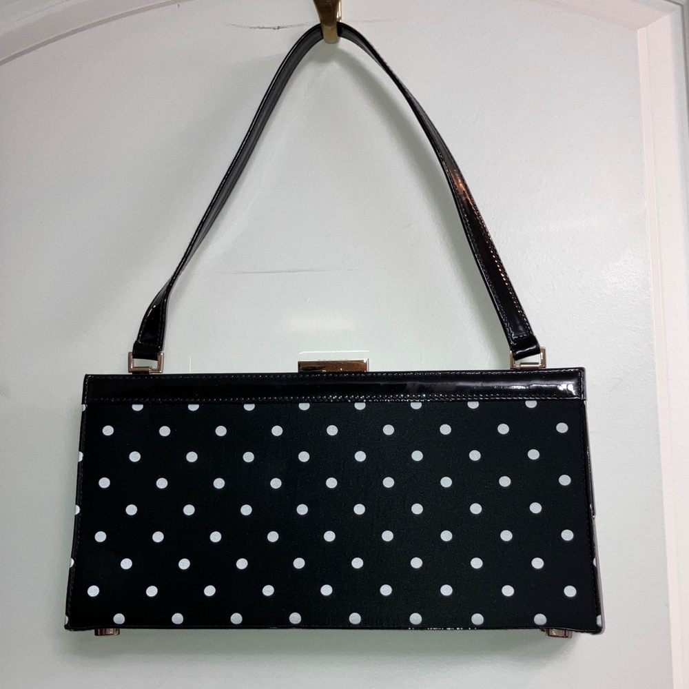 Escada bag polka dot and black patent leather